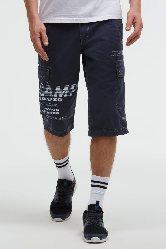 CAMP DAVID Skater Shorts mit Logo Prints