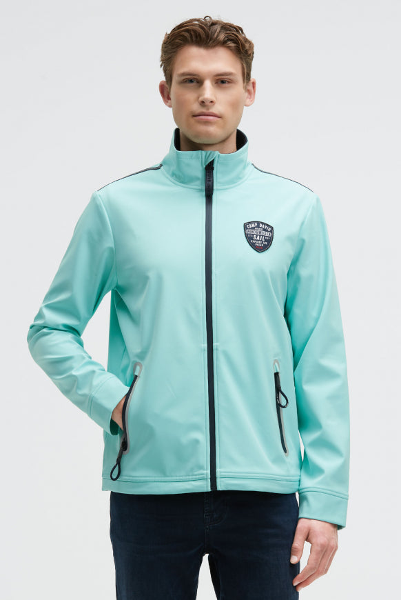 CAMP DAVID Softshelljacke mit Patch und Print