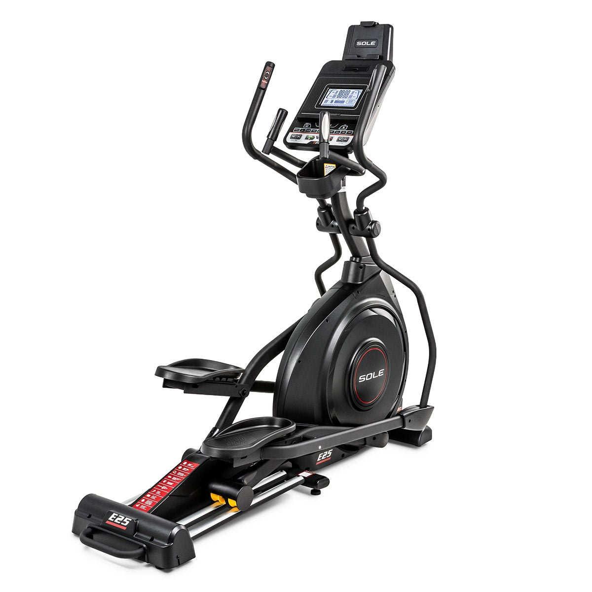 Ellipsentrainer E25 | Stabiler Trainer | Digitale Steigung | 7.5"" LCD | Kinomap/Zwift, Home-Gym, Gelenkschonung, 20 Neigungsstufen SOLE