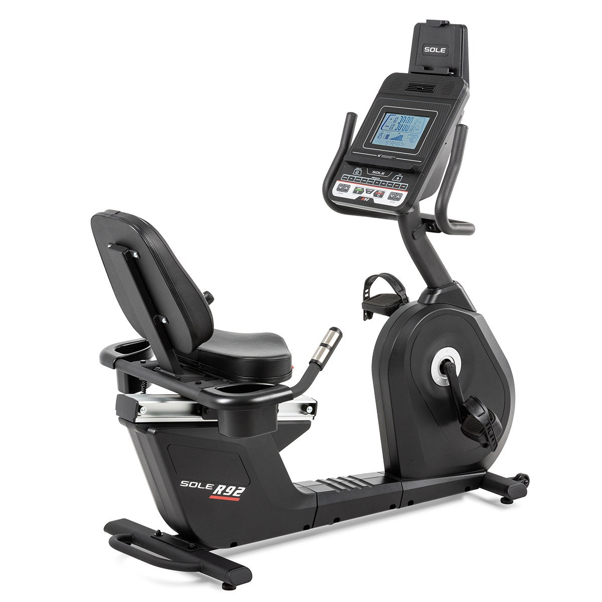 Liegeergometer R92 | bei Rückenbeschwerden | 9"" LCD | Kinomap/Zwift | Rückenfreundlich, Heimtrainer , Ergometer, Ausdauertraining SOLE