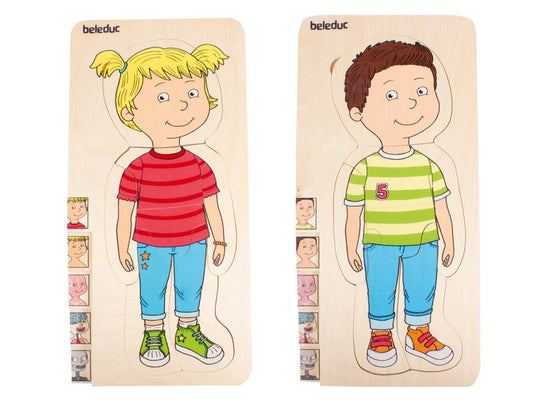 beleduc Körper-Puzzle Set »Junge und Mädchen«