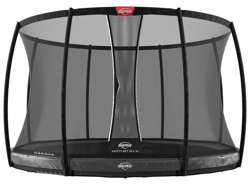 BERG Trampolin Elite InGround 430 Grey inkl. Sicherheitsnetz Deluxe XL
