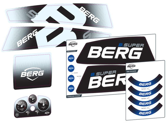 BERG Aufkleber-Set »B.Super Blue« für XL/XXL Pedal-Gokarts