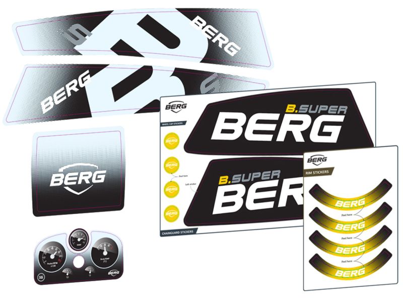 BERG Aufkleber-Set »B.Super Yellow« für XL/XXL Pedal-Gokarts