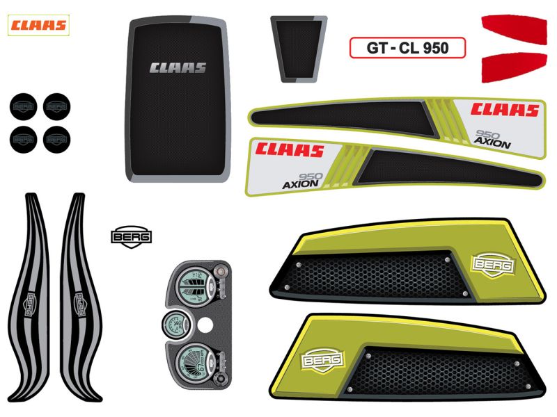 BERG Aufkleber-Set »CLAAS « für XL/XXL Pedal-Gokarts