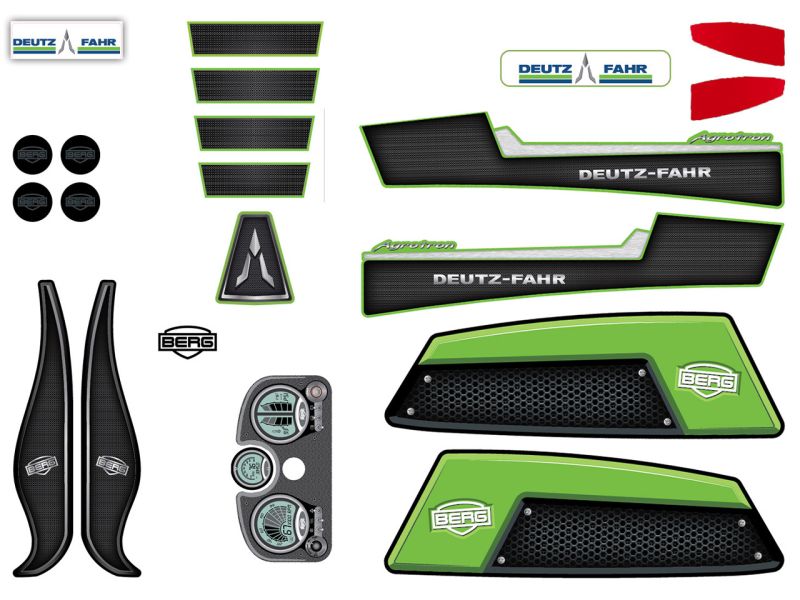BERG Aufkleber-Set DEUTZ-FAHR für Pedal-Gokarts
