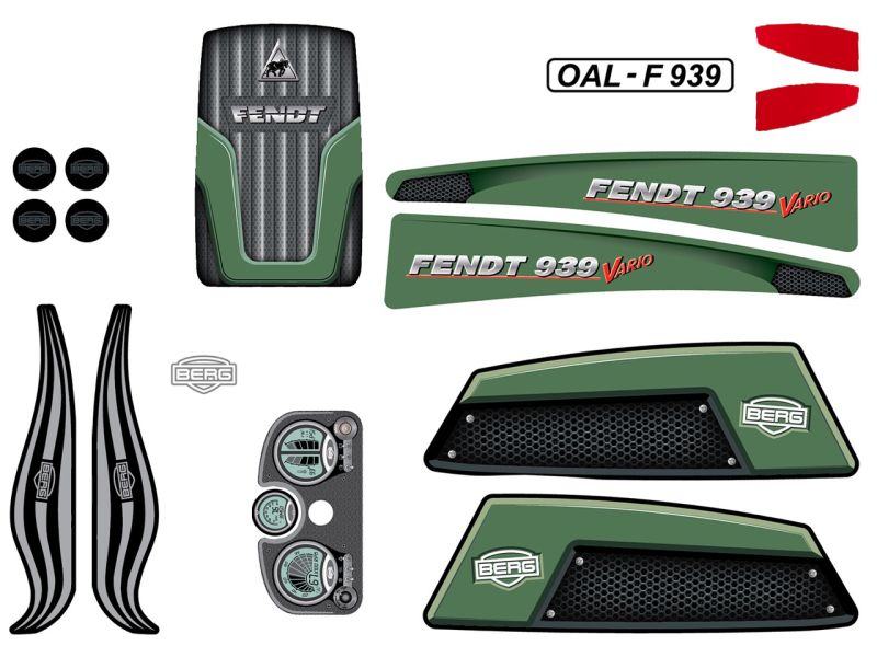 BERG Aufkleber-Set Fendt für Pedal-Gokarts