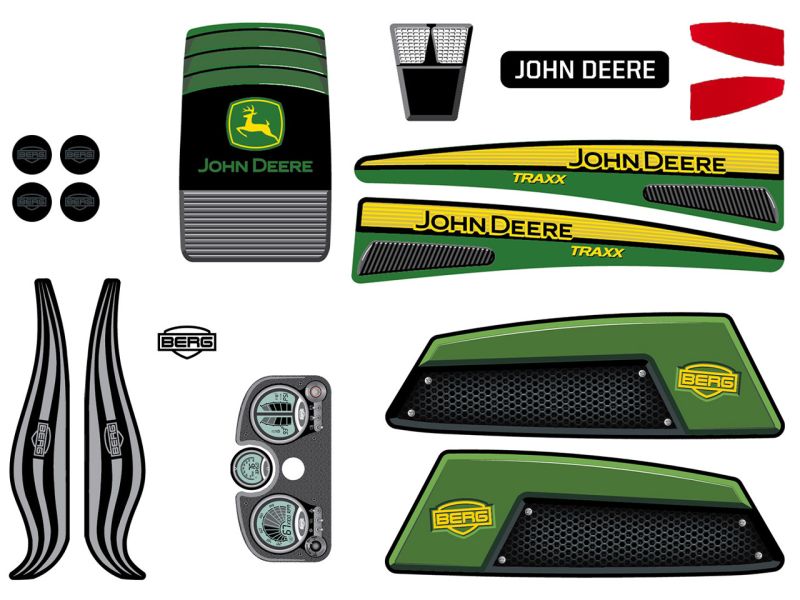BERG Aufkleber-Set John Deere für Pedal-Gokarts