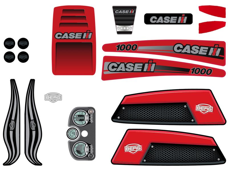 BERG Aufkleber-Set »Case IH« für XL/XXL für Pedal-Gokarts