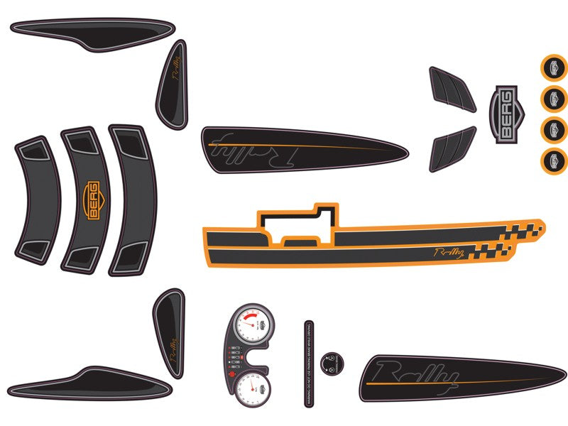 BERG Rally Orange Aufkleber-Set