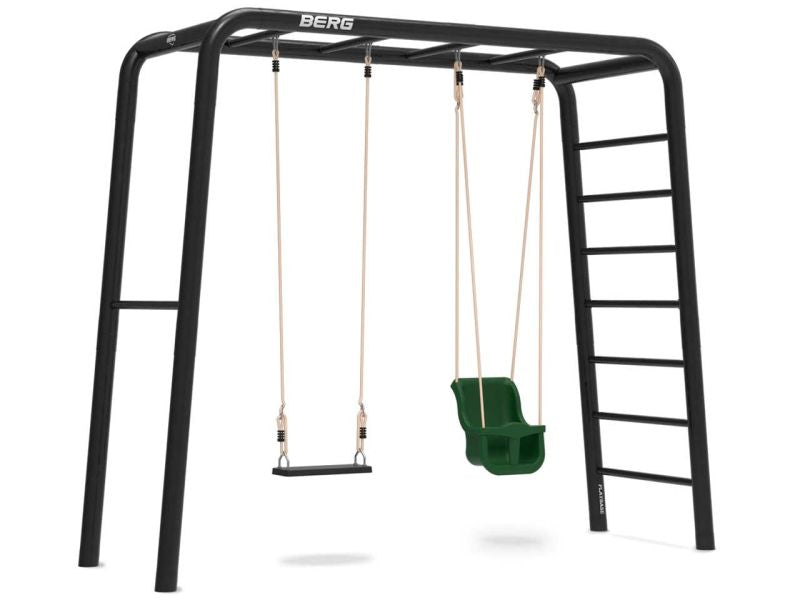 BERG PlayBase Medium TL Black inkl. Baby- und Gummischaukelsitz