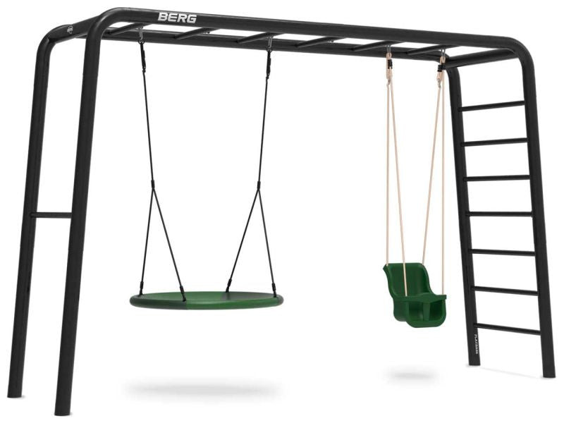BERG PlayBase Large TL Black inkl. Babysitz und Nestschaukel