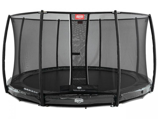 BERG Trampolin Elite InGround 430 Grey inkl. Sicherheitsnetz Deluxe, 2021