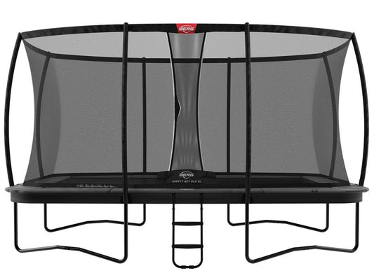 BERG Trampolin Ultim Elite Regular 500 Grey inkl. Sicherheitsnetz Deluxe XL und Leiter, 2021