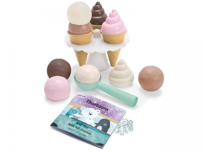 dantoy Thorbjorn Eis-Set mit englischem Buch, 17-tlg.