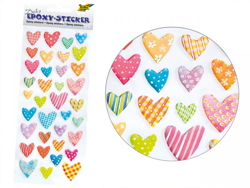 Folia 3D-Sticker »Herzen«