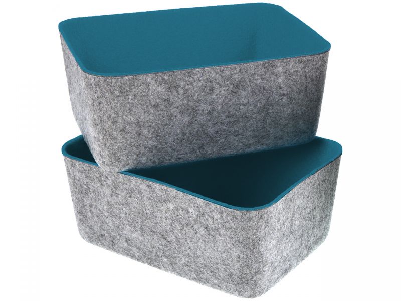 Spielheld Filz-Material-Schalen, türkis, 2er-Set