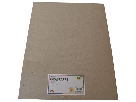 Folia Graupappe, 2,5mm stark, 40x50cm, 5 Bogen