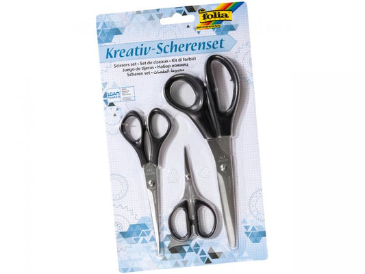 Folia Kreativ-Scheren-Set, 3-tlg.