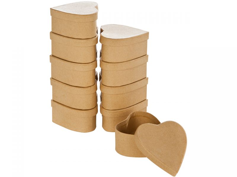 Folia Pappboxen Herz, 10 Stück