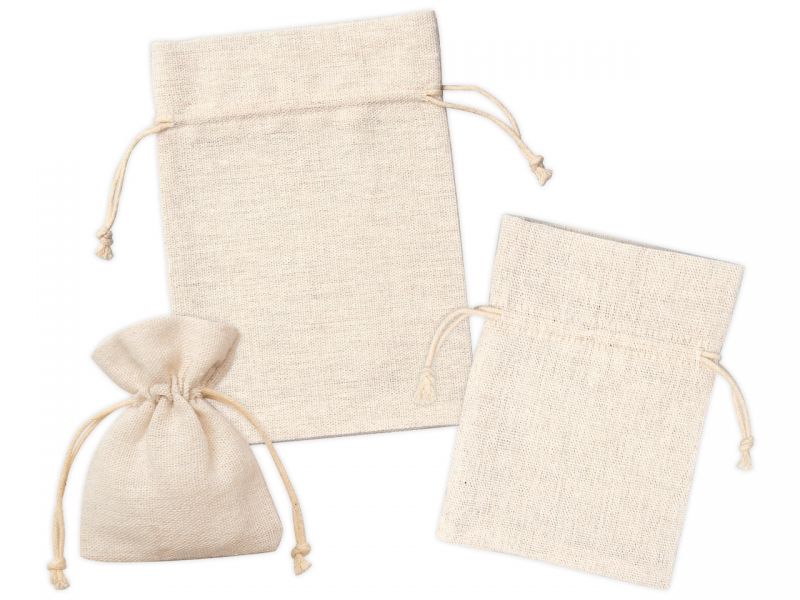 Folia Stoffbeutel Natur, 6 Stück