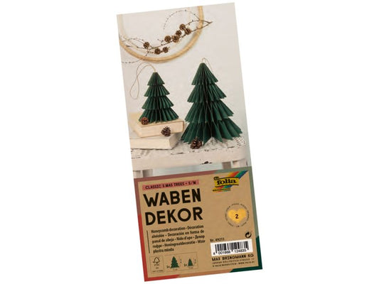 Folia Wabendekor »Classic X-Mas Trees«, grün