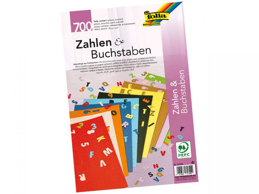 Folia Fotokarton Stanzteile »Zahlen &amp; Buchstaben«, 700-tlg.