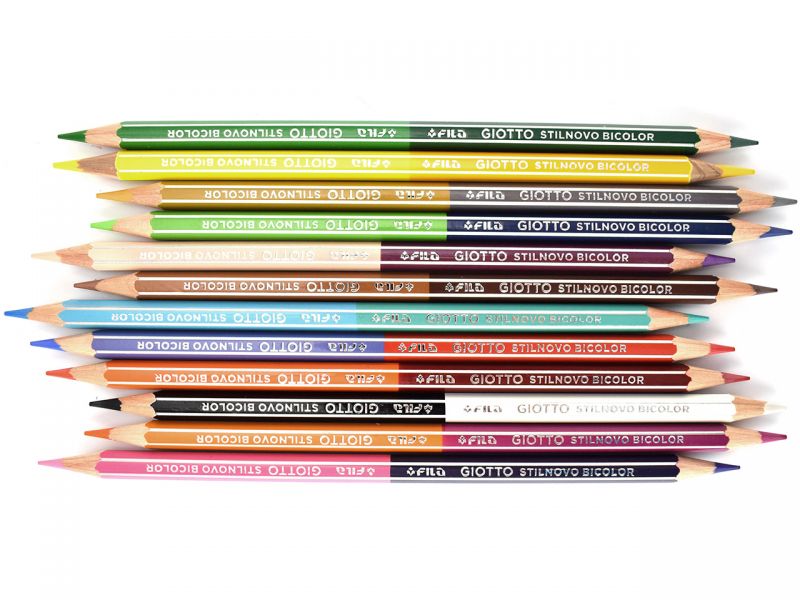 Giotto Stilnovo Bicolor Doppelfarb-Buntstifte, 12er-Set