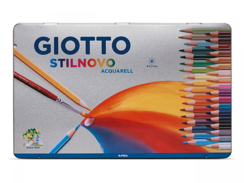 Giotto Stilnovo Acquarell Farbstifte in Metalletui, 36 Farben