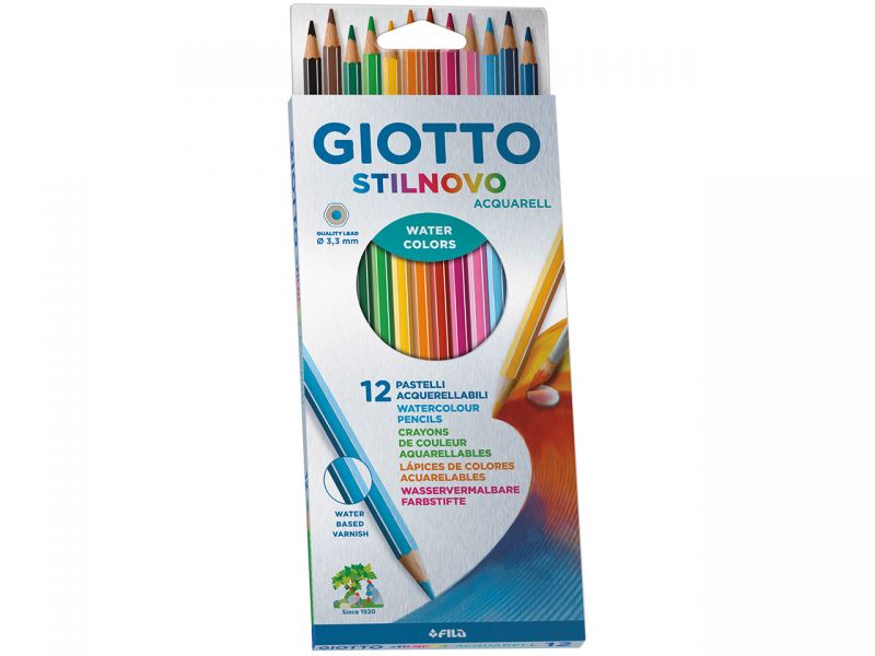 Giotto Stilnovo Acquarell Farbstifte, 12 Farben