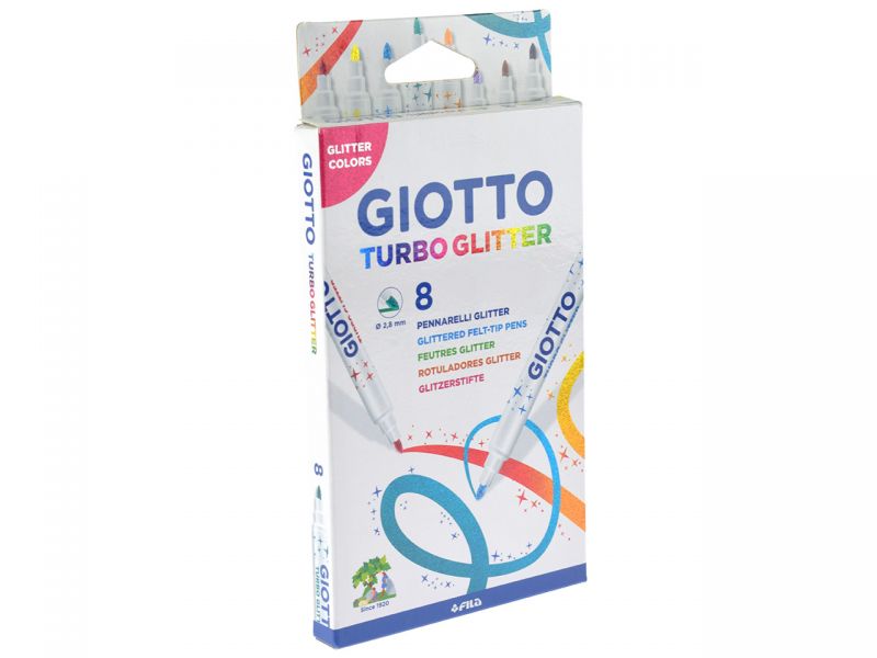 Giotto Turbo Glitter, 8 Farben