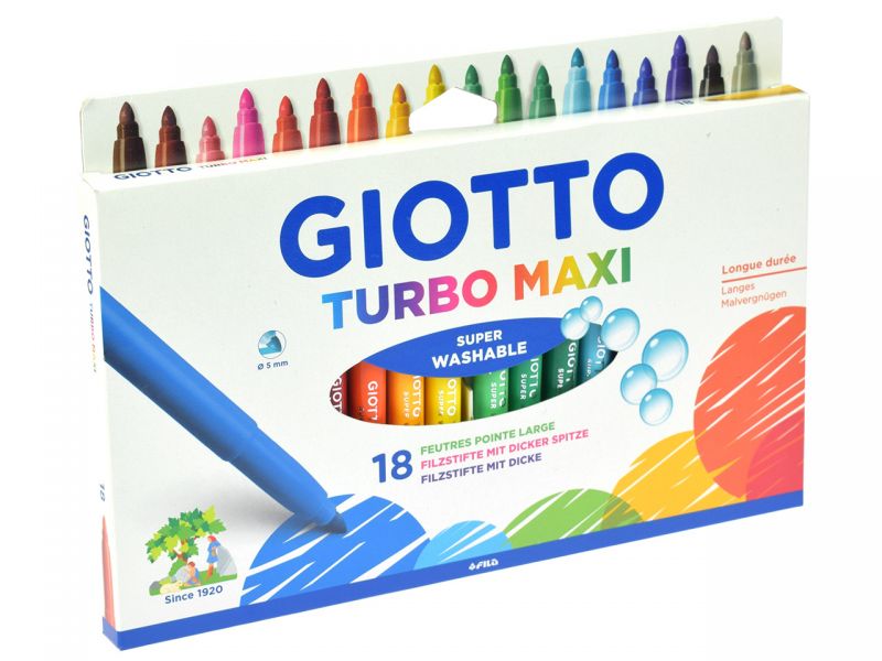 Giotto Filzstifte Turbo Maxi, 18er-Set