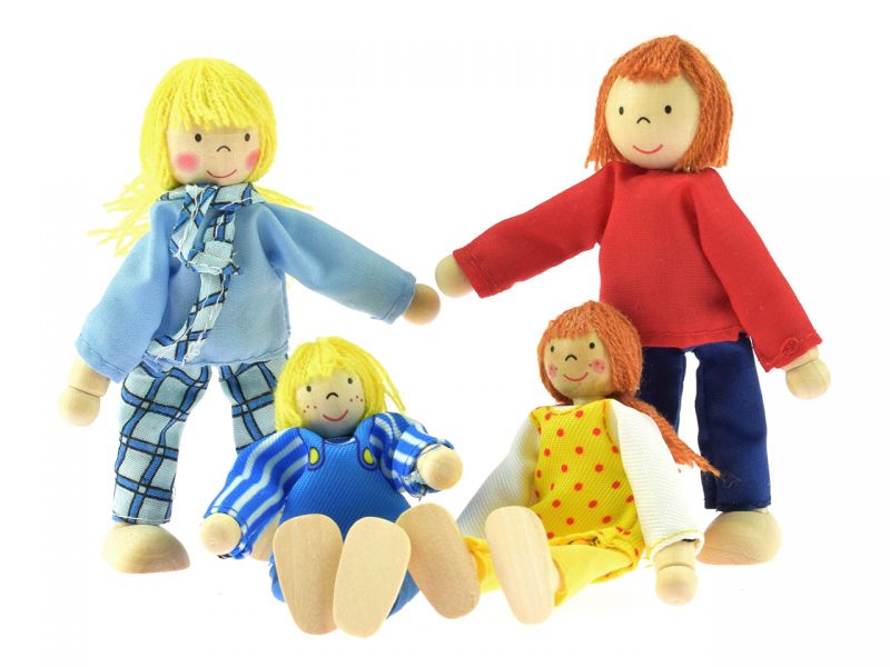 goki Biegepuppen Junge Familie