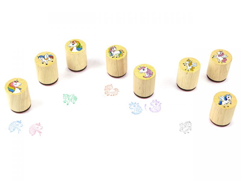 goki Stempel »Einhorn«, 8er-Set, sortiert