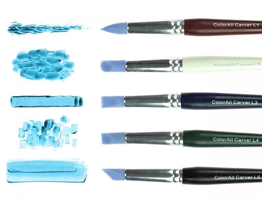 Collall Gummipinsel-Set, 5 Formen