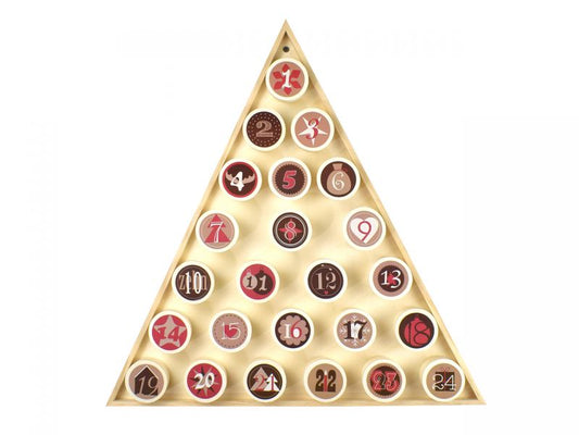 Spielheld Adventskalender Baum, Holz natur