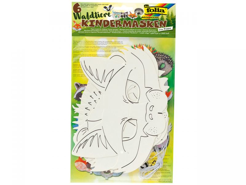Folia Tiermasken Waldtiere, 6er-Set