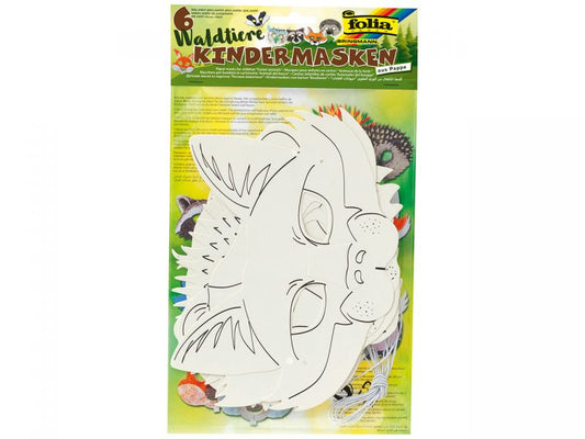 Folia Tiermasken Waldtiere, 6er-Set