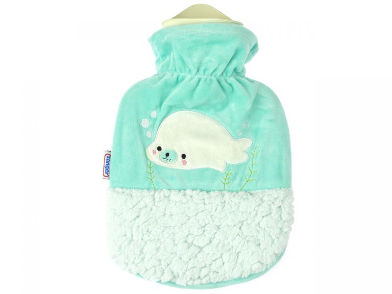 Sänger Kinderwärmflasche mit Bezug »Robbe«