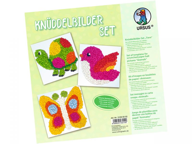 URSUS Knüddelbilder-Set »Tiere«