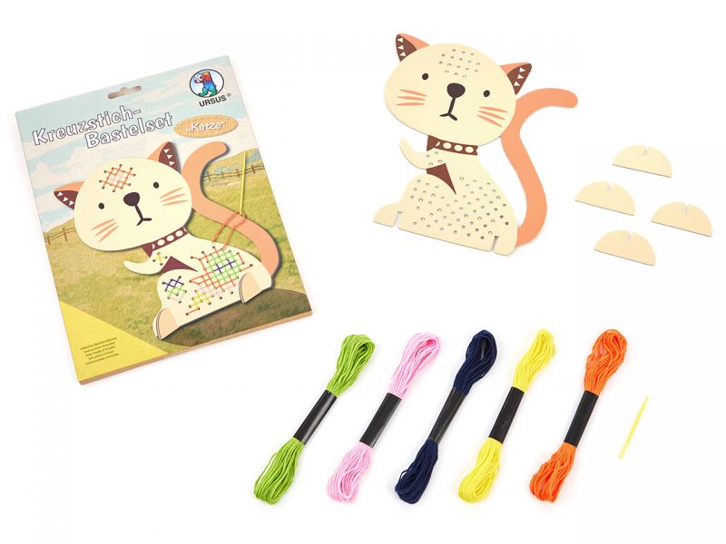 URSUS Kreuzstich-Bastelset »Katze«