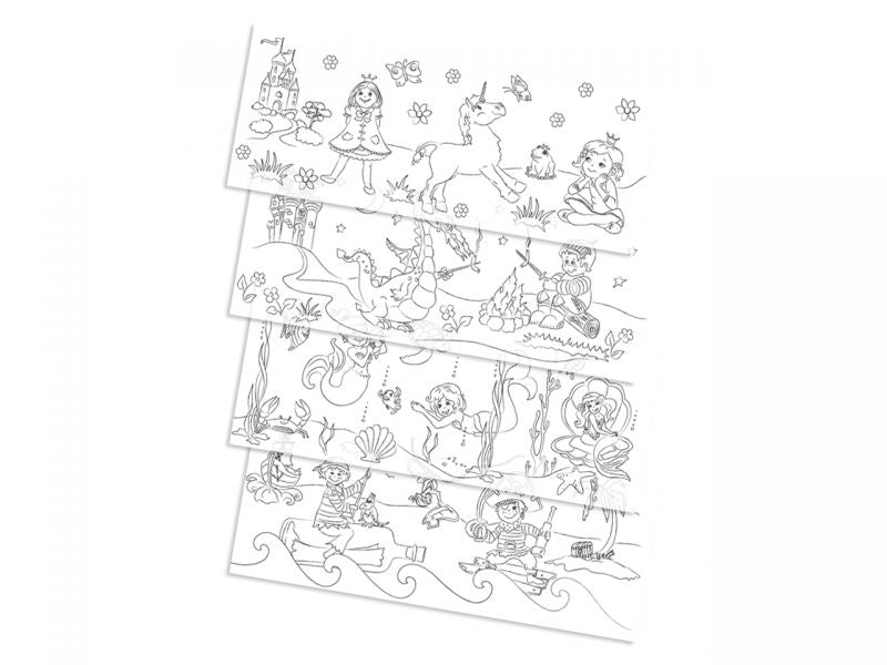 URSUS Laternen-Transparentpapier, 4 Motive zum Ausmalen, 25 Blatt