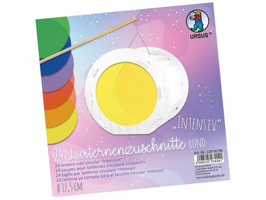 URSUS Laternenzuschnitte »intensiv«, rund, 24 Blatt