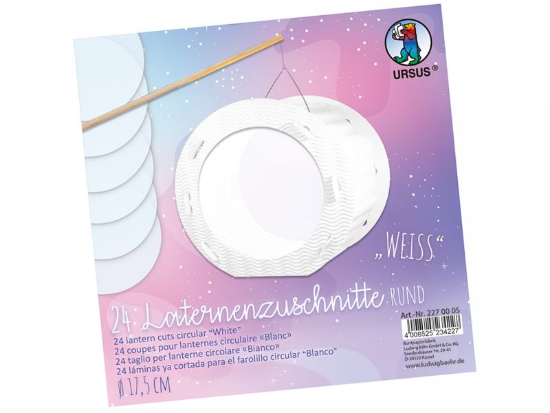 URSUS Laternenzuschnitte »wei?, rund, 24 Blatt