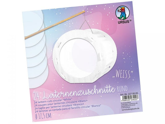 URSUS Laternenzuschnitte »wei?, rund, 24 Blatt