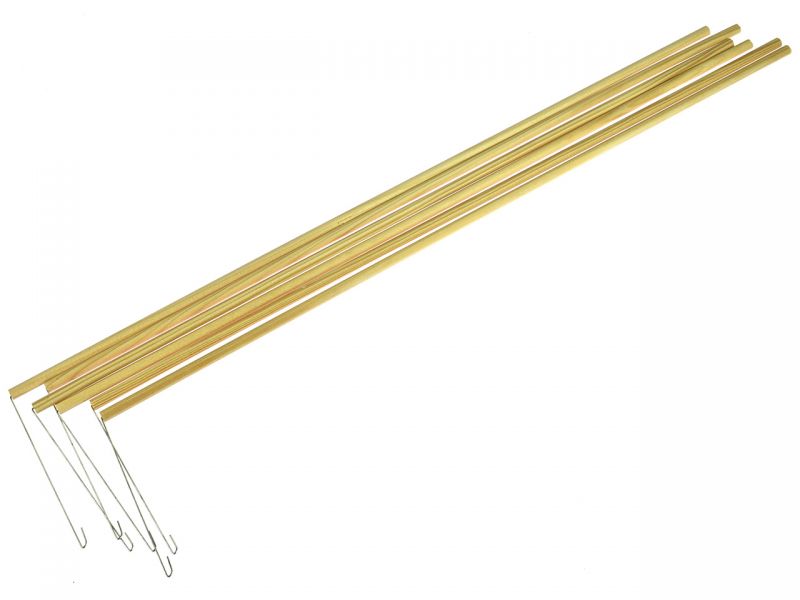 Folia Laternenstab mit Metallhaken, 6er-Set