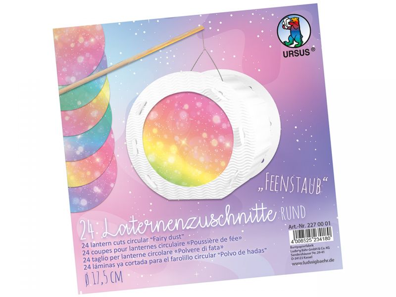 URSUS Laternenzuschnitte »Feenstaub«,  rund, 24 Blatt