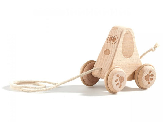 Spielheld Nachzieh-Hund, Holz