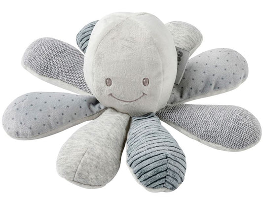 Nattou Lapidou Aktivitäts-Spielzeug Krake, grau