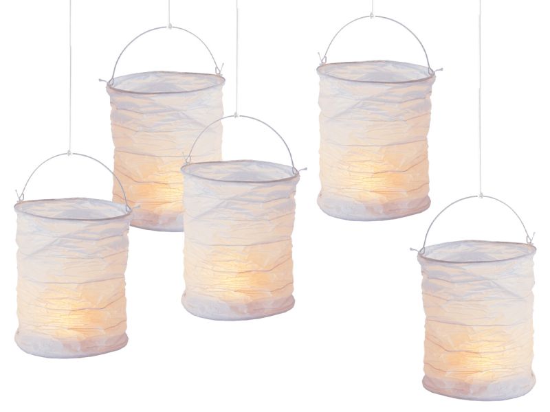 Papierlaternen »Wei?, 5er-Set